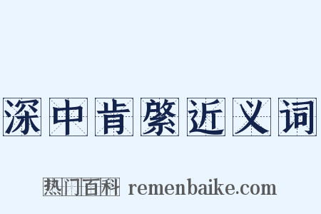 深中肯綮近义词是什么意思的图片